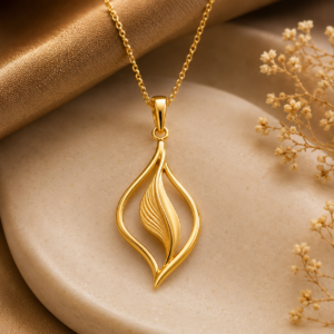 Golden Flow Pendant Necklace